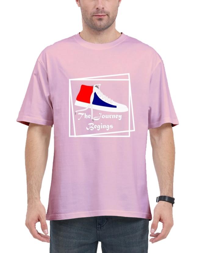 men's pink graphic tee