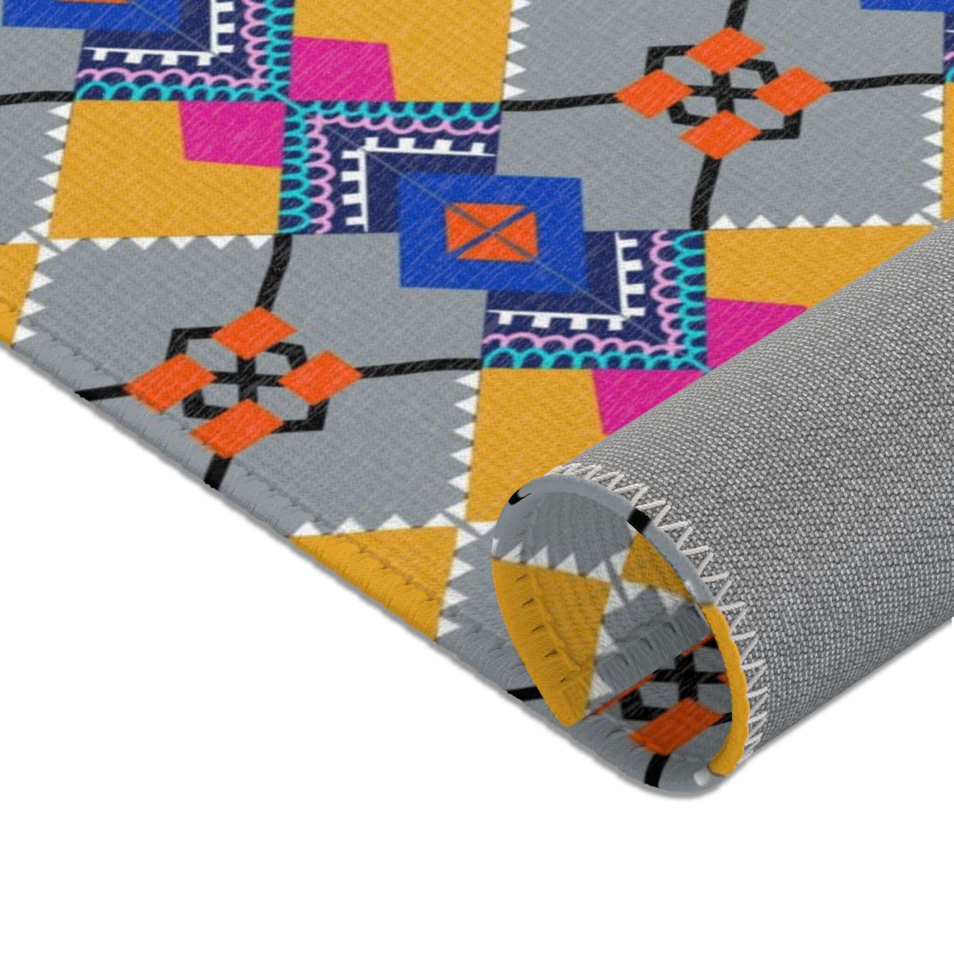 Extra Large Living Room Area Rugs with Grey Back and Multicolor Designs for Home Interior Furnishing