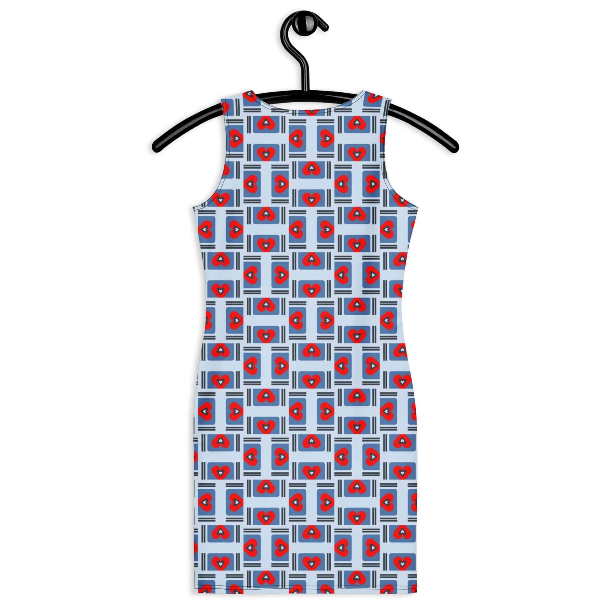 sleeveless light blue bodycon dress 