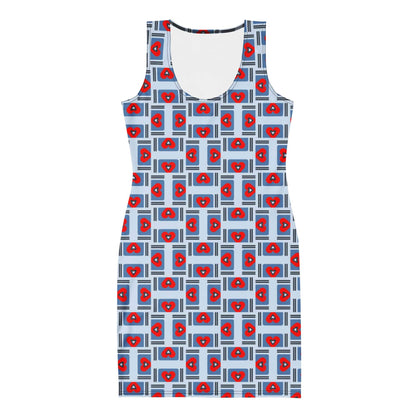 body hugging blue bodycon dress for women