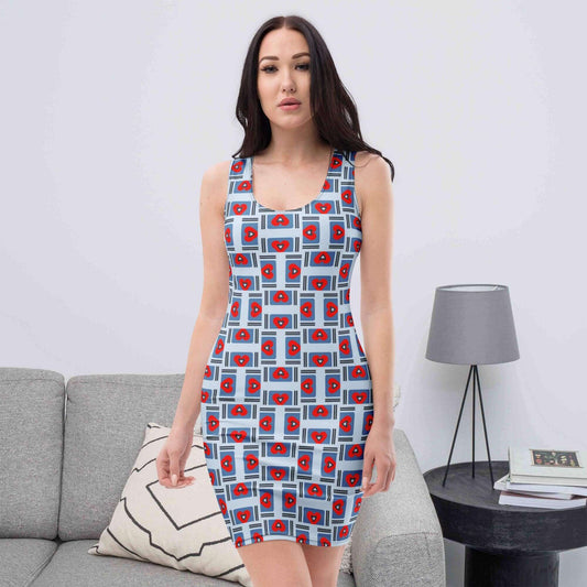  light blue bodycon dress 