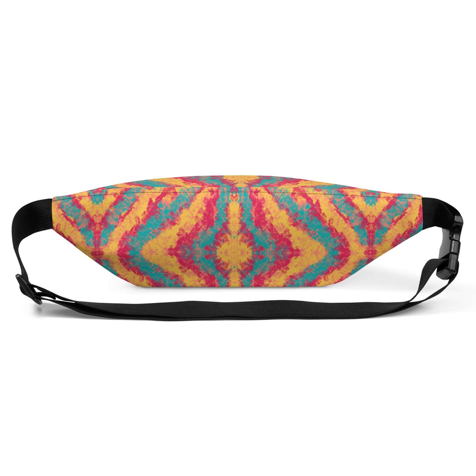 Turquoise Yellow Pink Abstract Designed Fanny Pack