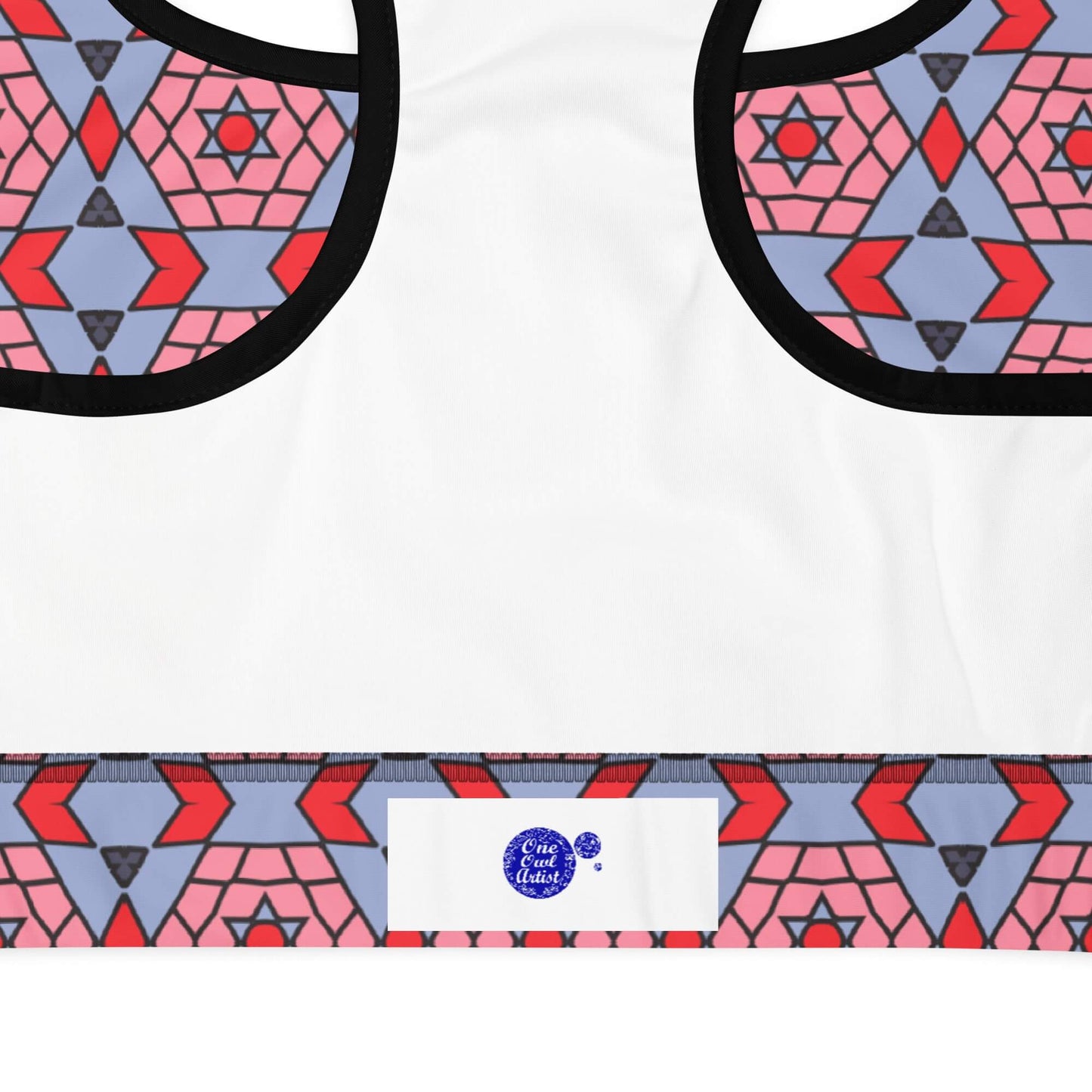 one owl artist padded sports bra