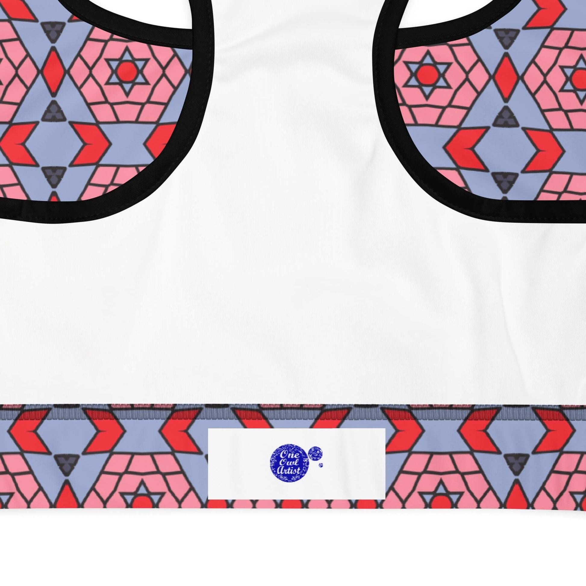 one owl artist padded sports bra
