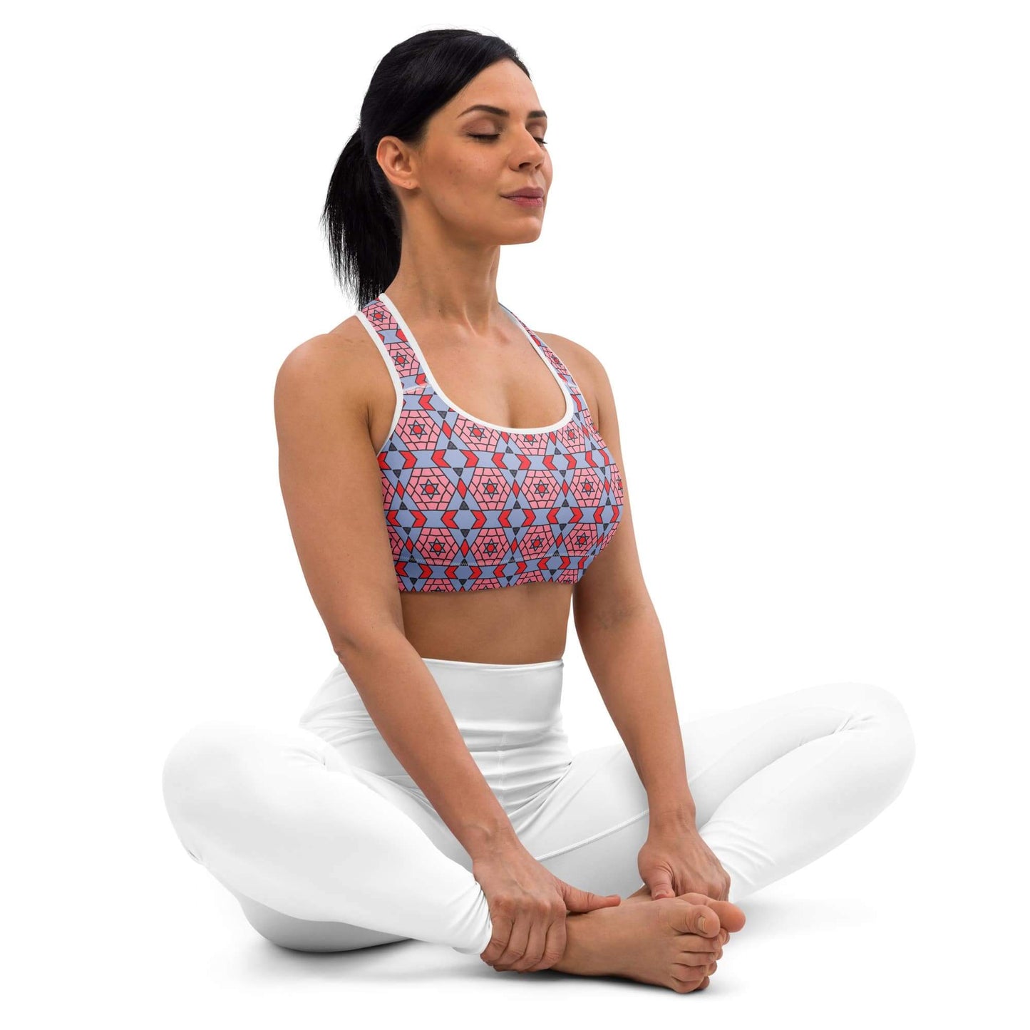 compression padded sports bra