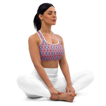 compression padded sports bra