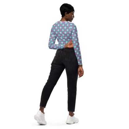 long sleeve crop top workout