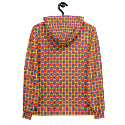 one owl artist checkered orange hoodie