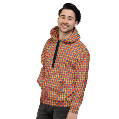 One Owl Artist Orange Checkered Hoodie