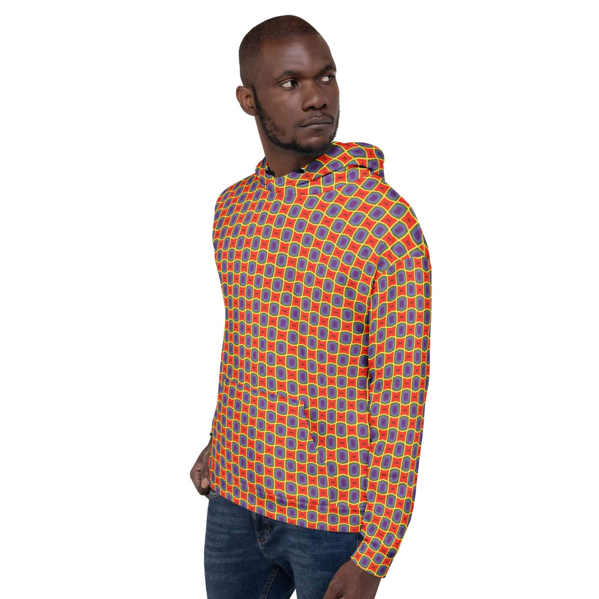 Checkered orange hoodie