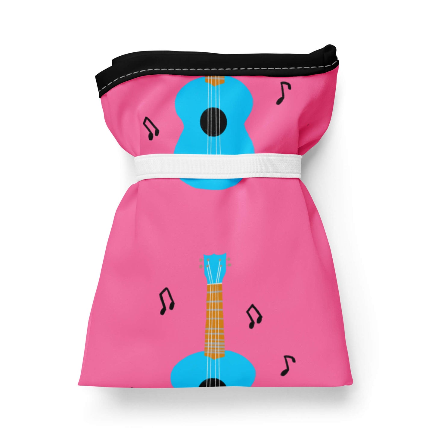 pink foldable and reusable grocery bag