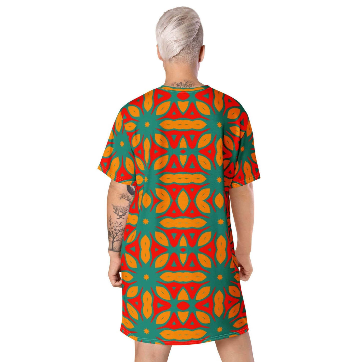 Women's Oversized T-shirt Dress Multicolor