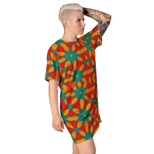 Women's Oversized T-shirt Dress Multicolor