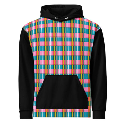 one owl artist cotton plaid hoodie