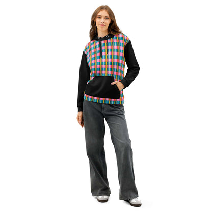 cotton plaid hoodie for women
