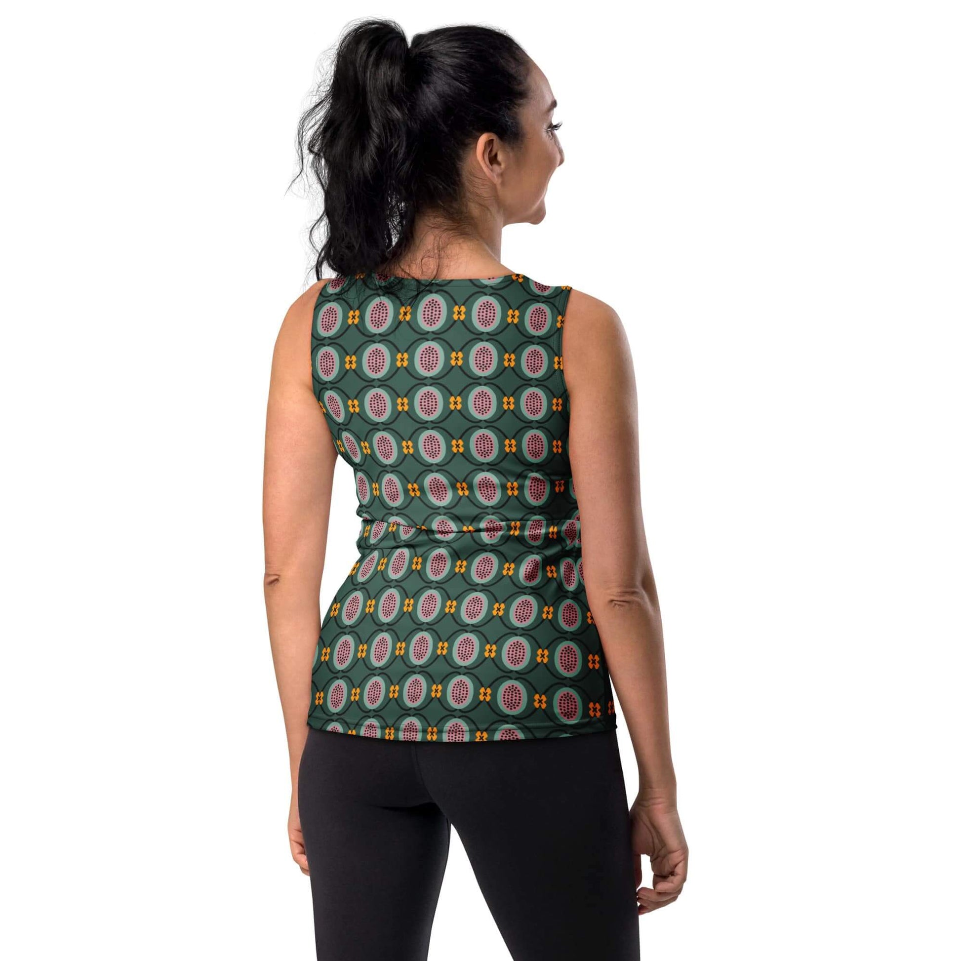 Women's dark green tank top
