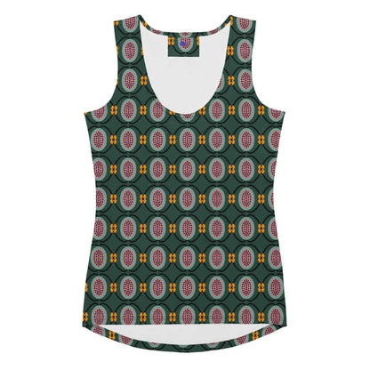 one owl artist green tank top