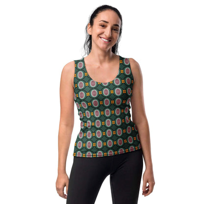 Women's dark green tank top