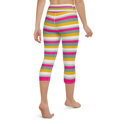 hot leggings outfits for women with striped pattern
