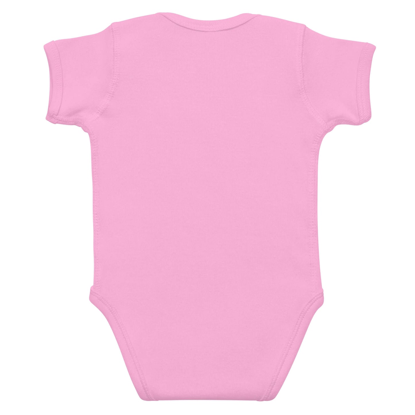 Pink cotton baby onesie back