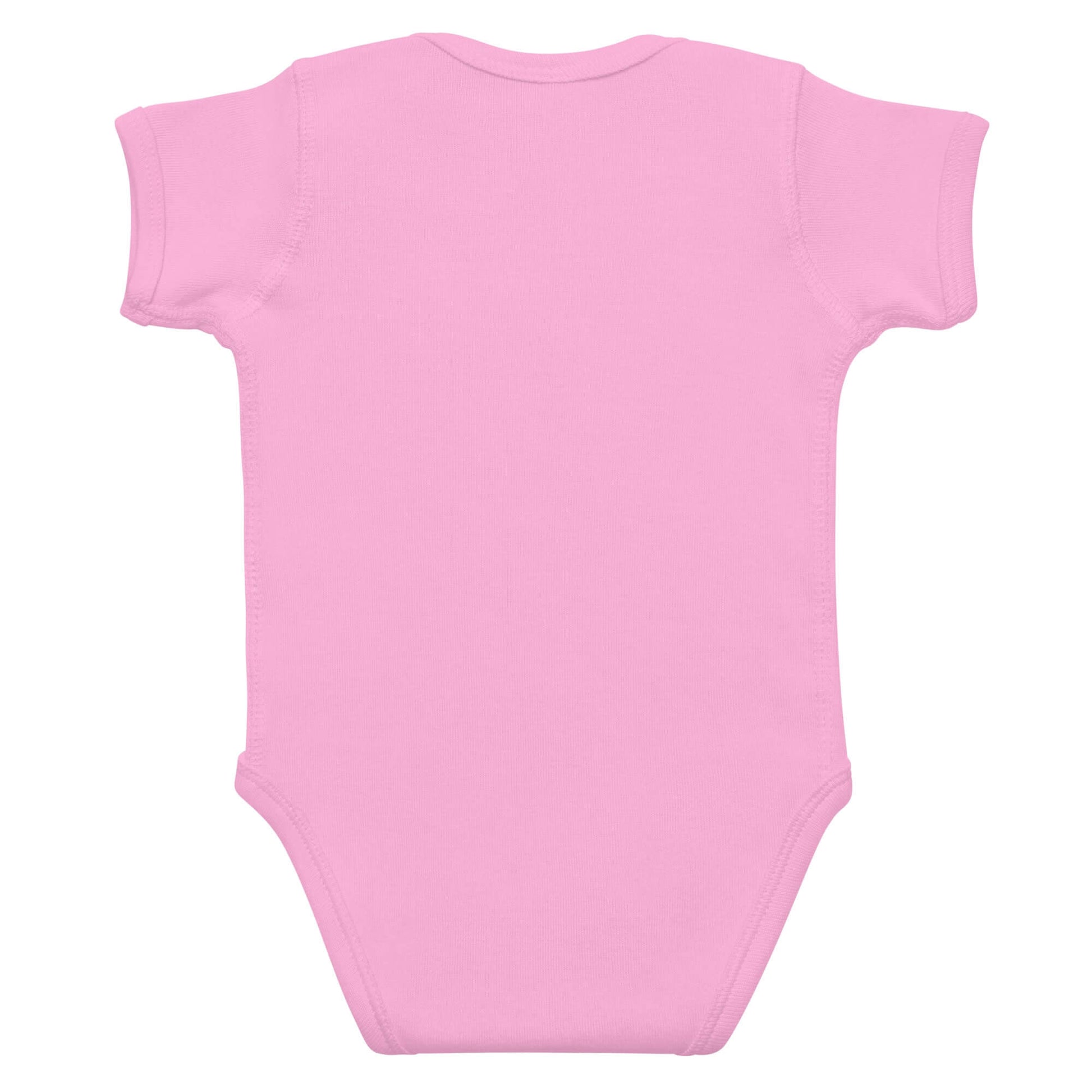 Pink cotton baby onesie back