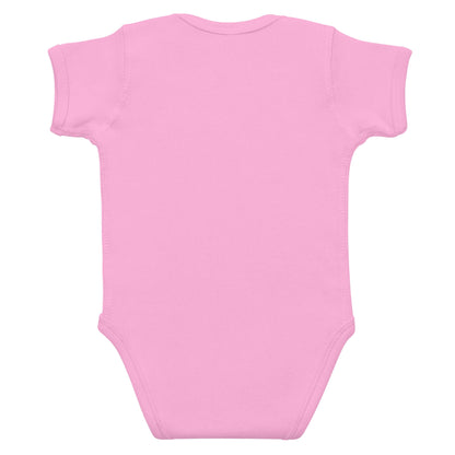 Pink cotton baby onesie back