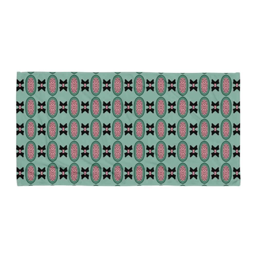 green beach towel