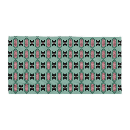 green beach towel