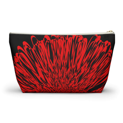 oneowlartist.com black floral cosmetic pouch