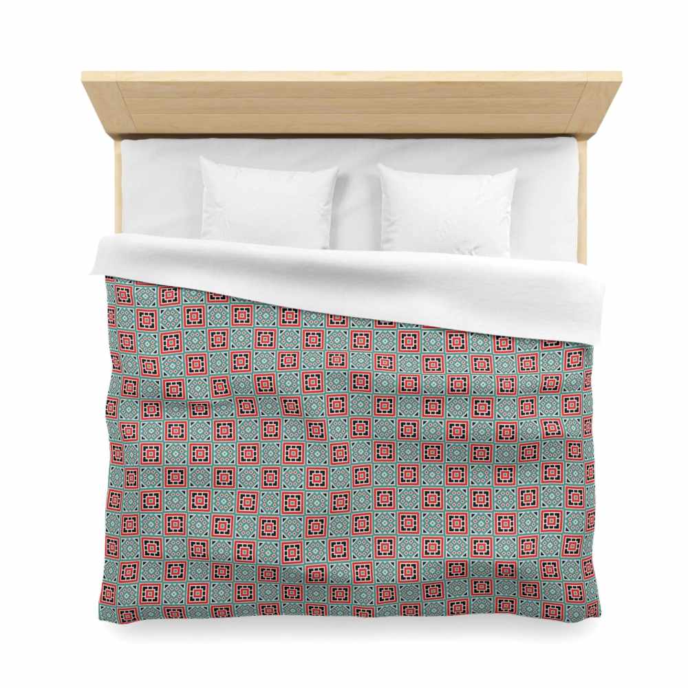 king size duvet cover with box pattern