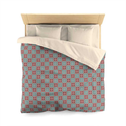Box pattern duvet cover queen