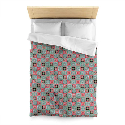 Box pattern duvet cover twin xl white