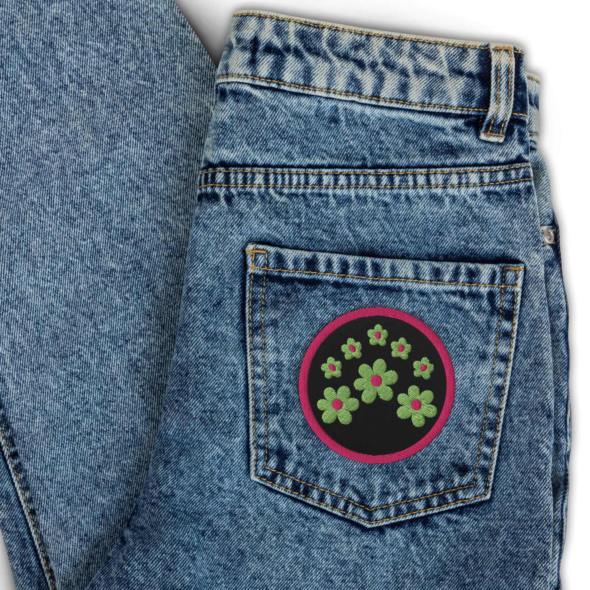 patches on jeans