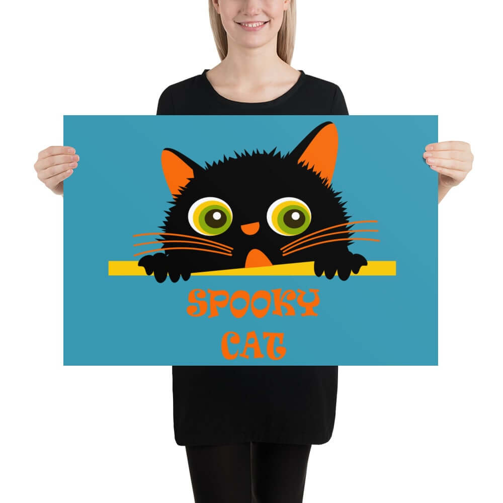 spooky cat poster size 20x30