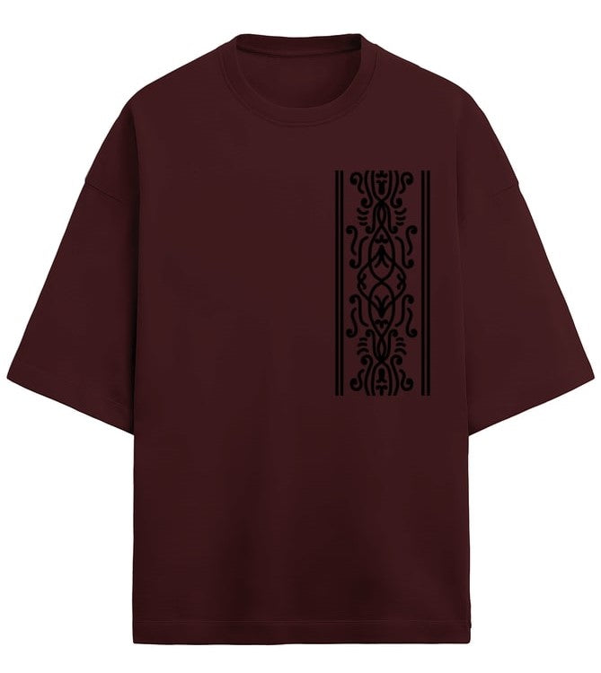 maroon oversized t shirt