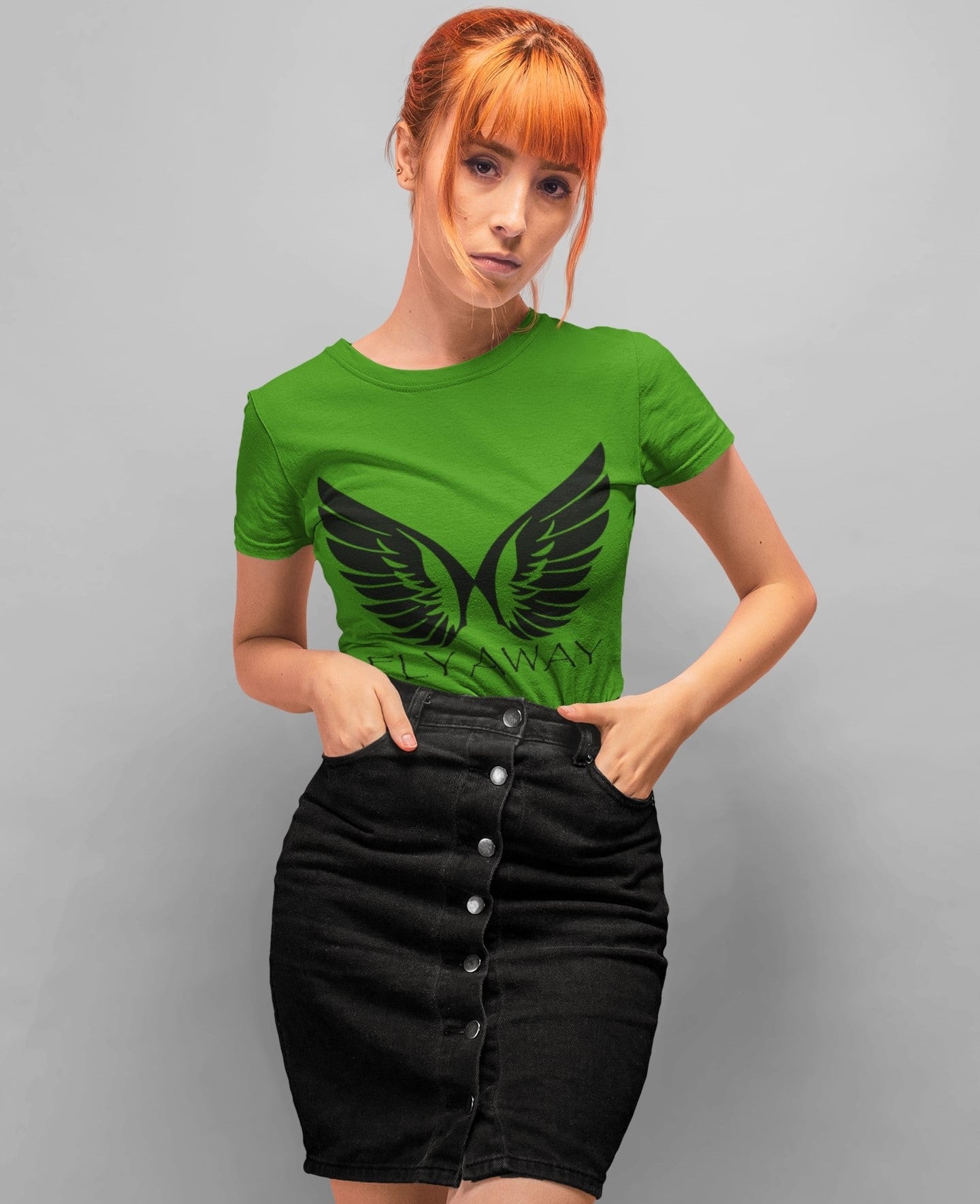 women cotton t shirts green