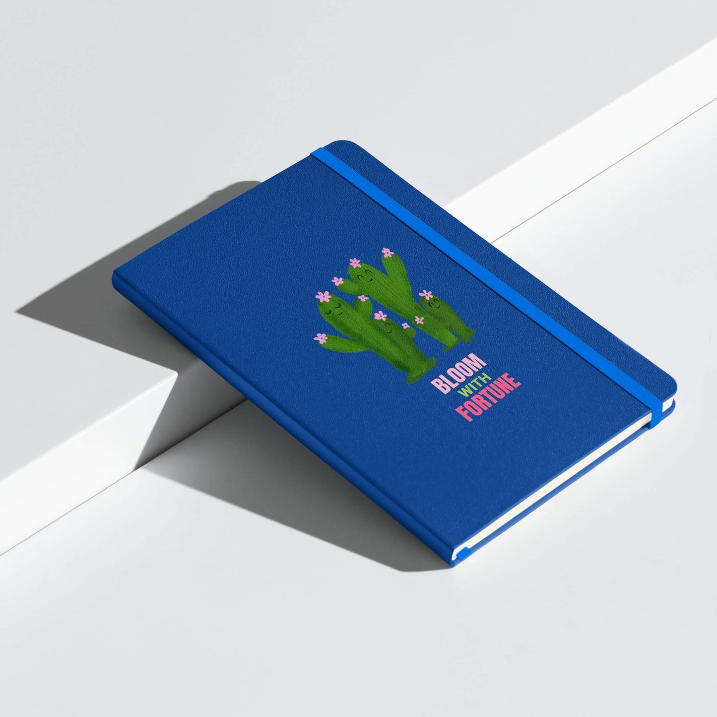 Personalized hardcover bound notebook blue