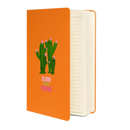 Personalized hardcover bound notebook orange