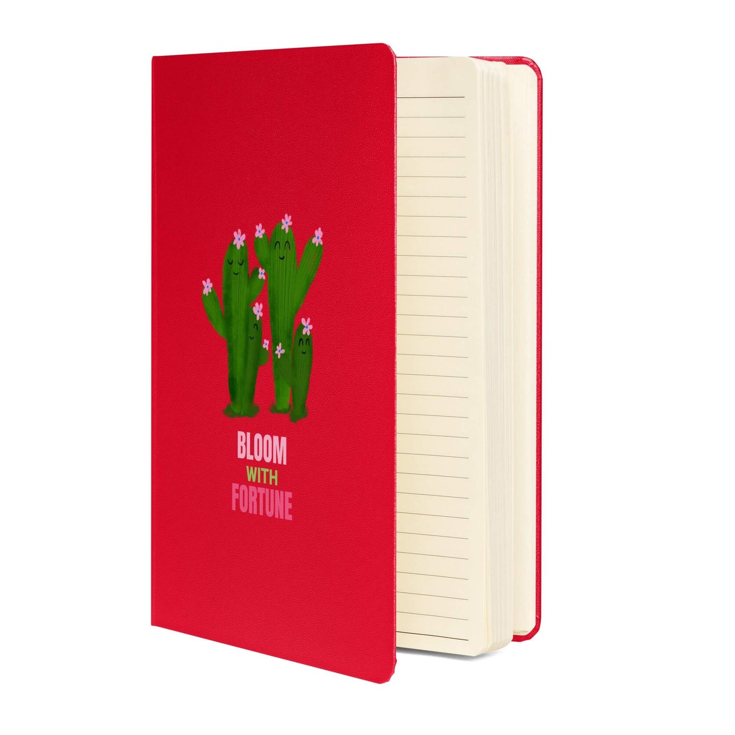 Personalized hardcover bound notebook red