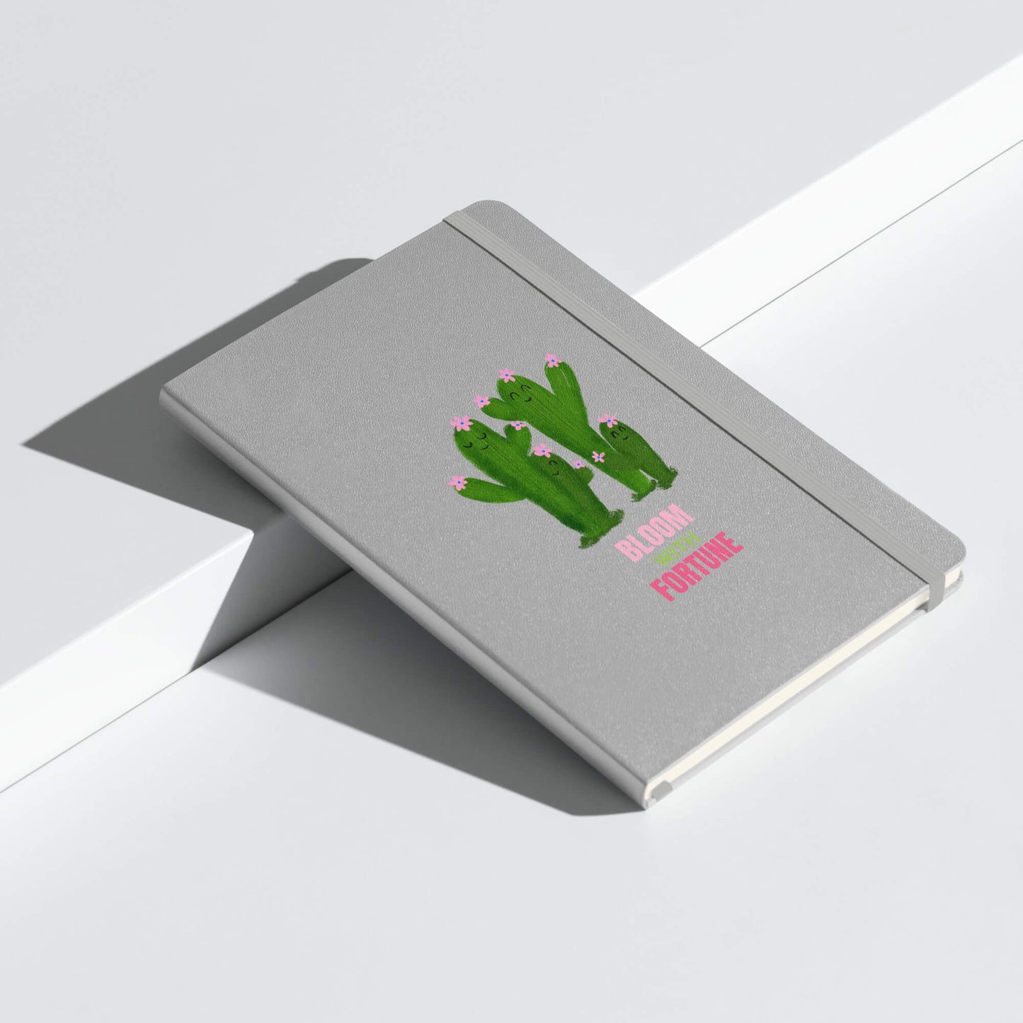 Personalized hardcover bound notebook silver