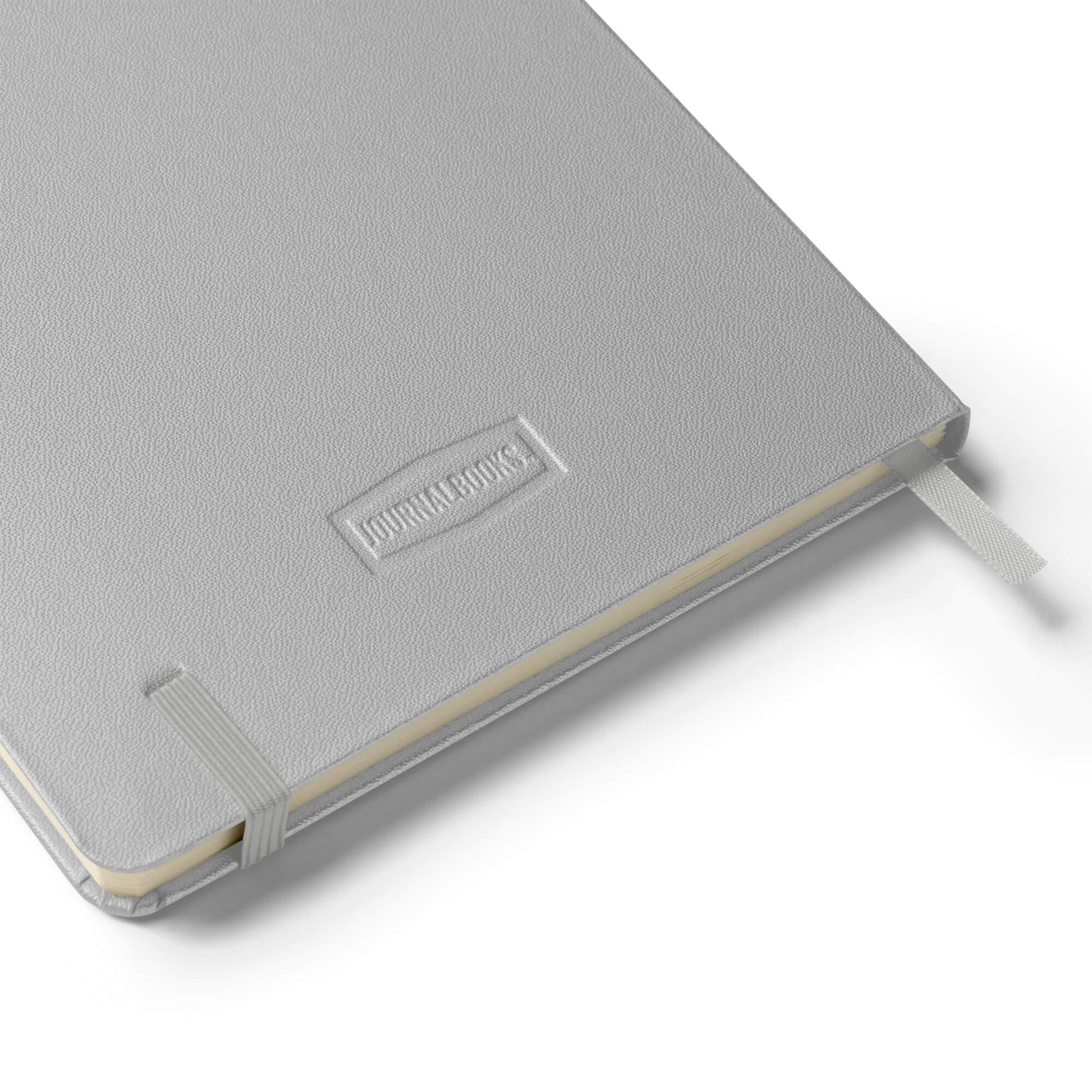 silver notebook close up