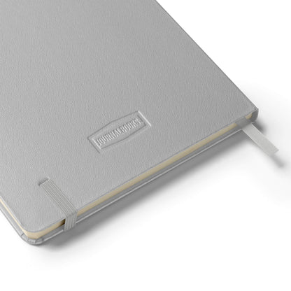 silver notebook close up