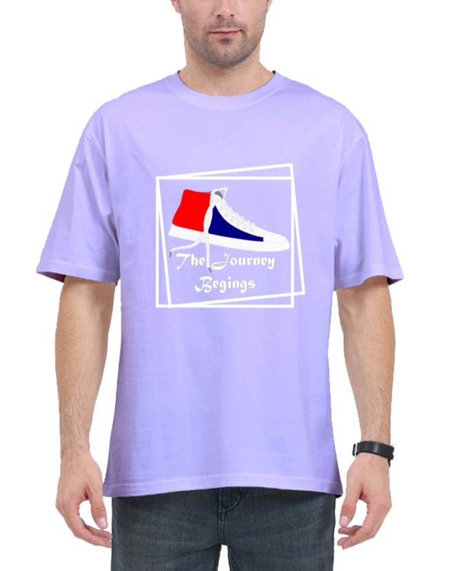 men lavender graphic tee