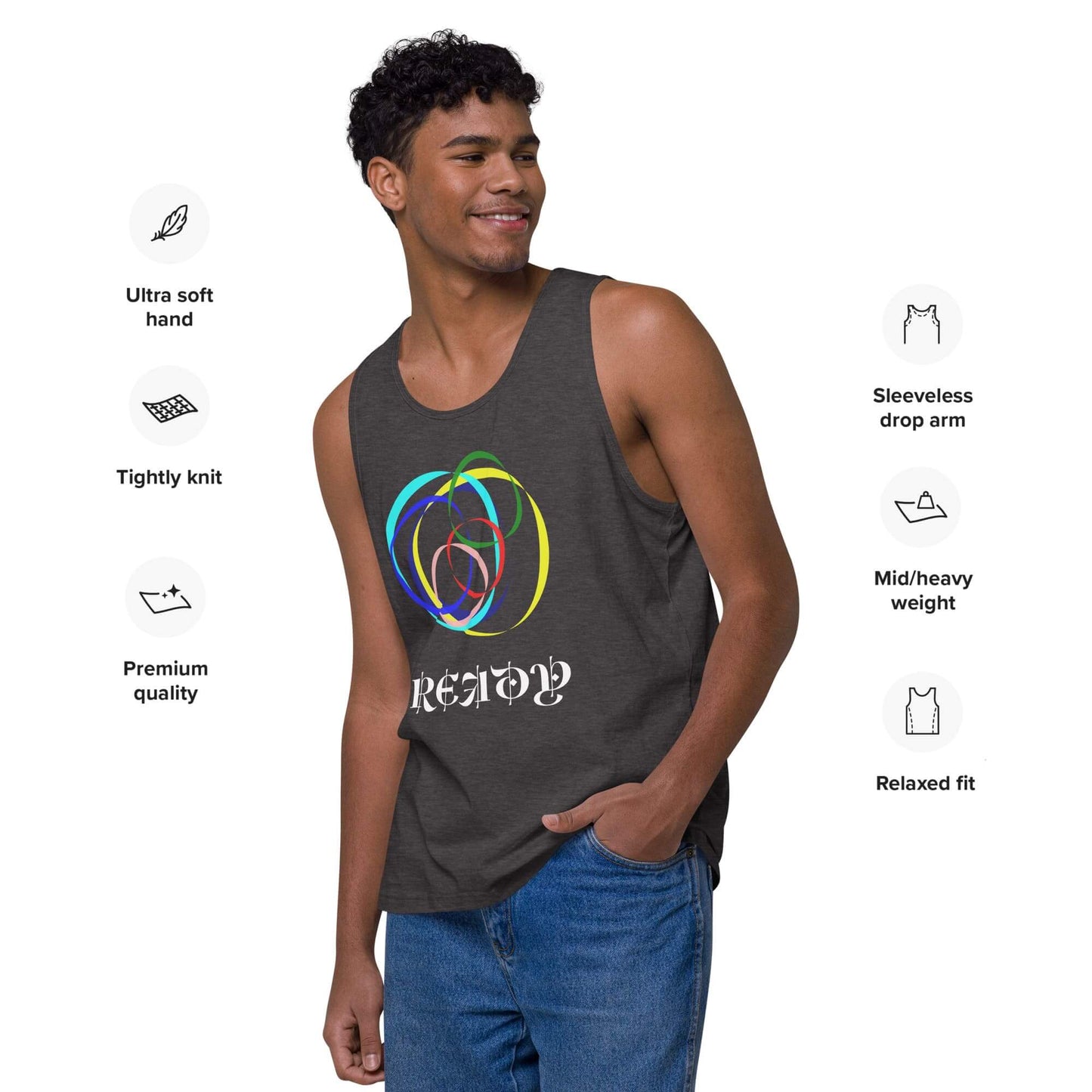 Men's cotton tank tops graphic