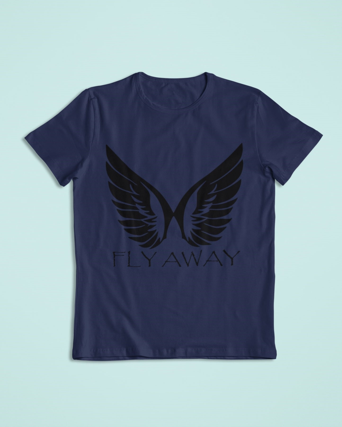 women's cotton t shirts navy blue