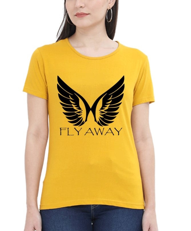 women cotton t shirts mustard yellow