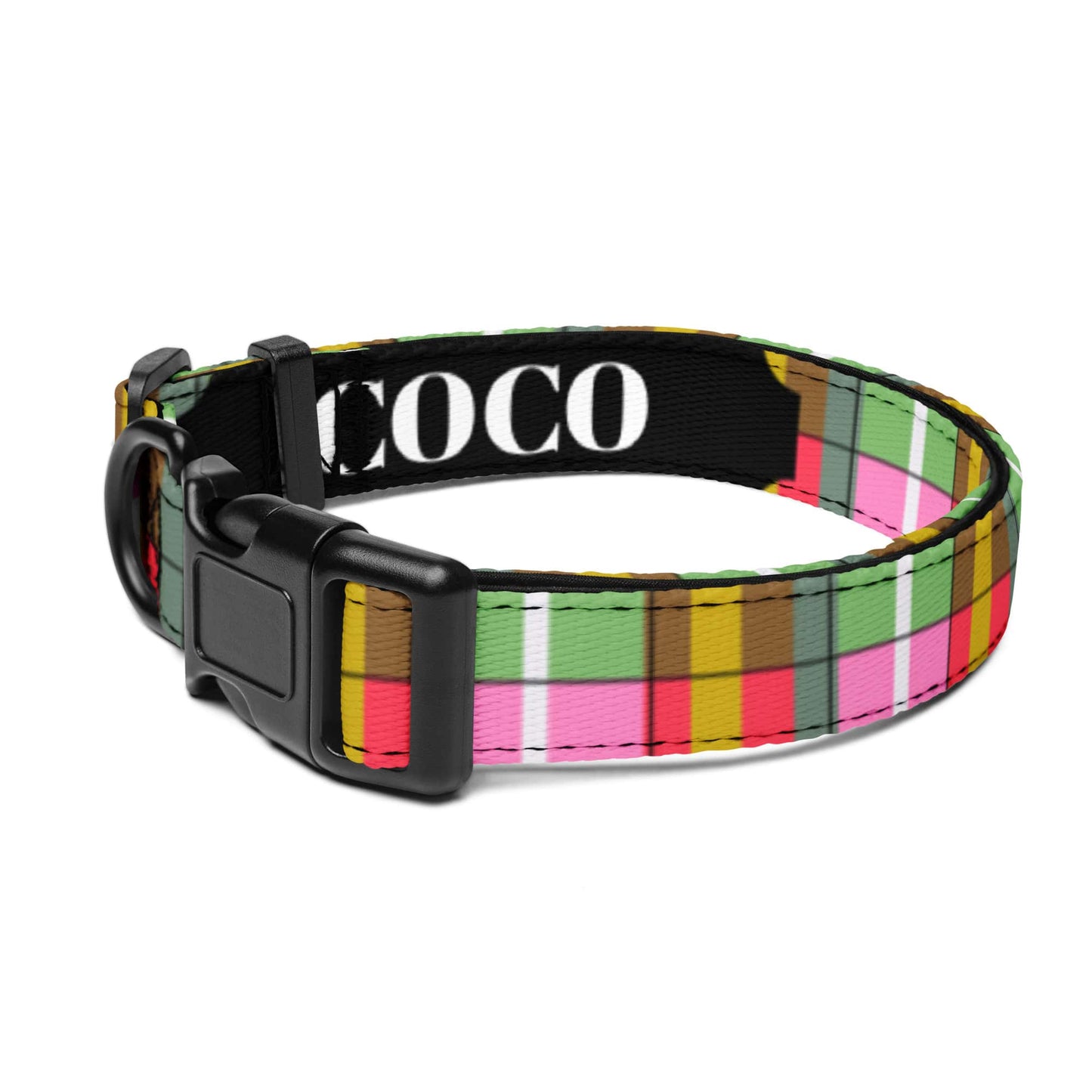 Personalized unique plaid dog collars