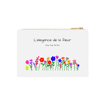 oneowlartist.com cosmetic bag makeup | floral cosmetic bag