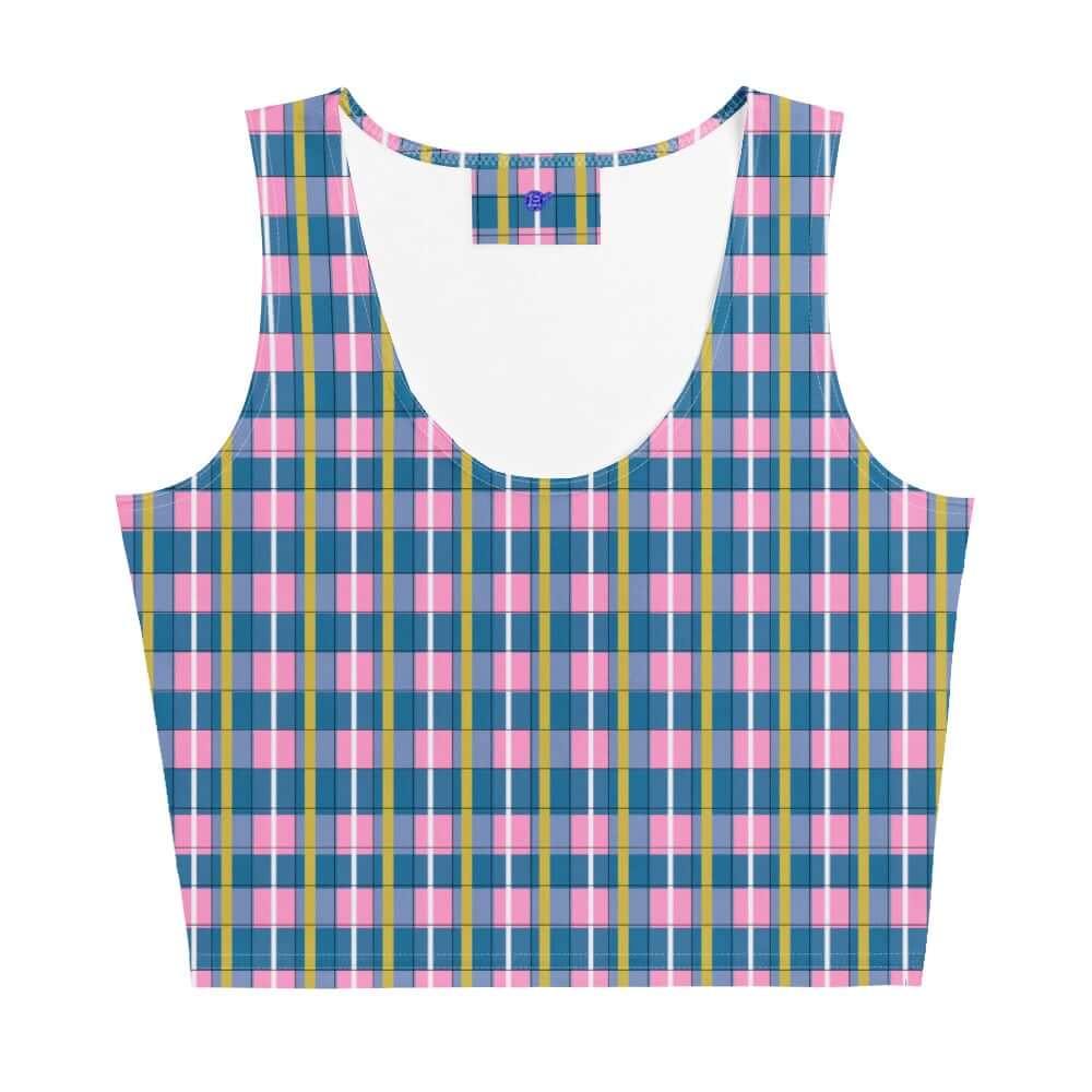plaid crop top for women