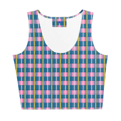 plaid crop top for women